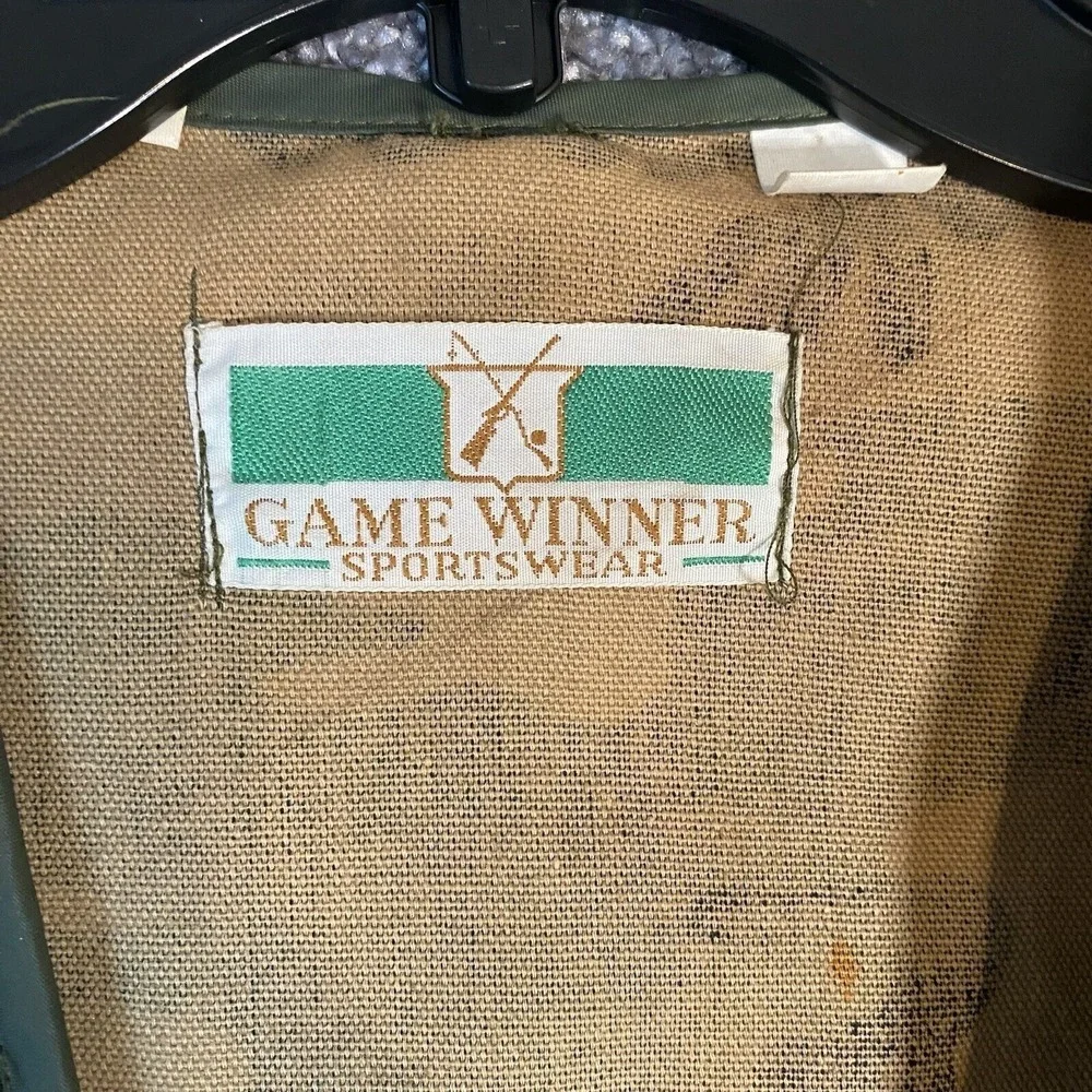 VTG Duck Camo Game Winner Shooting Vest Mens Medium Hunting Sportswear Quilted
